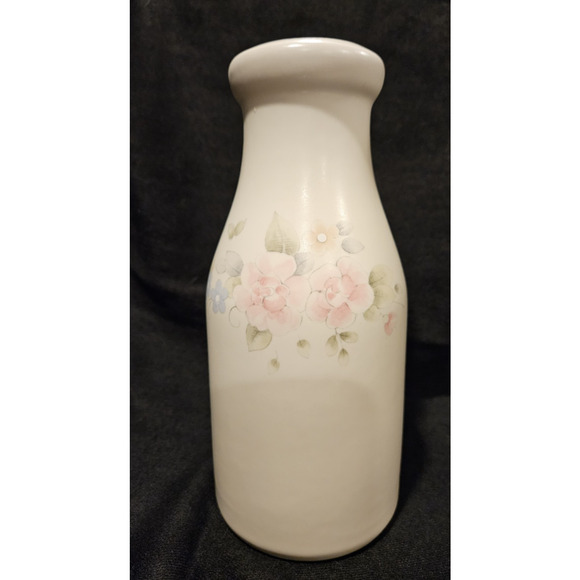Pfaltzgraff Tea Rose Milk Bottle - Picture 1 of 9
